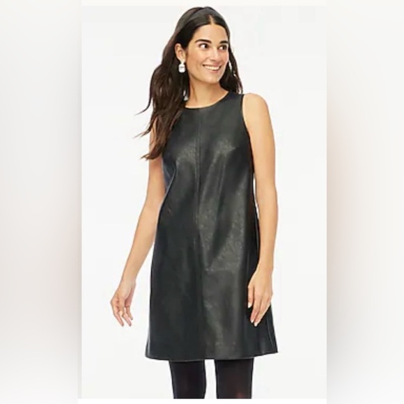 J. Crew Dresses & Skirts - J Crew Factory Sleeveless Faux Leather Dress
